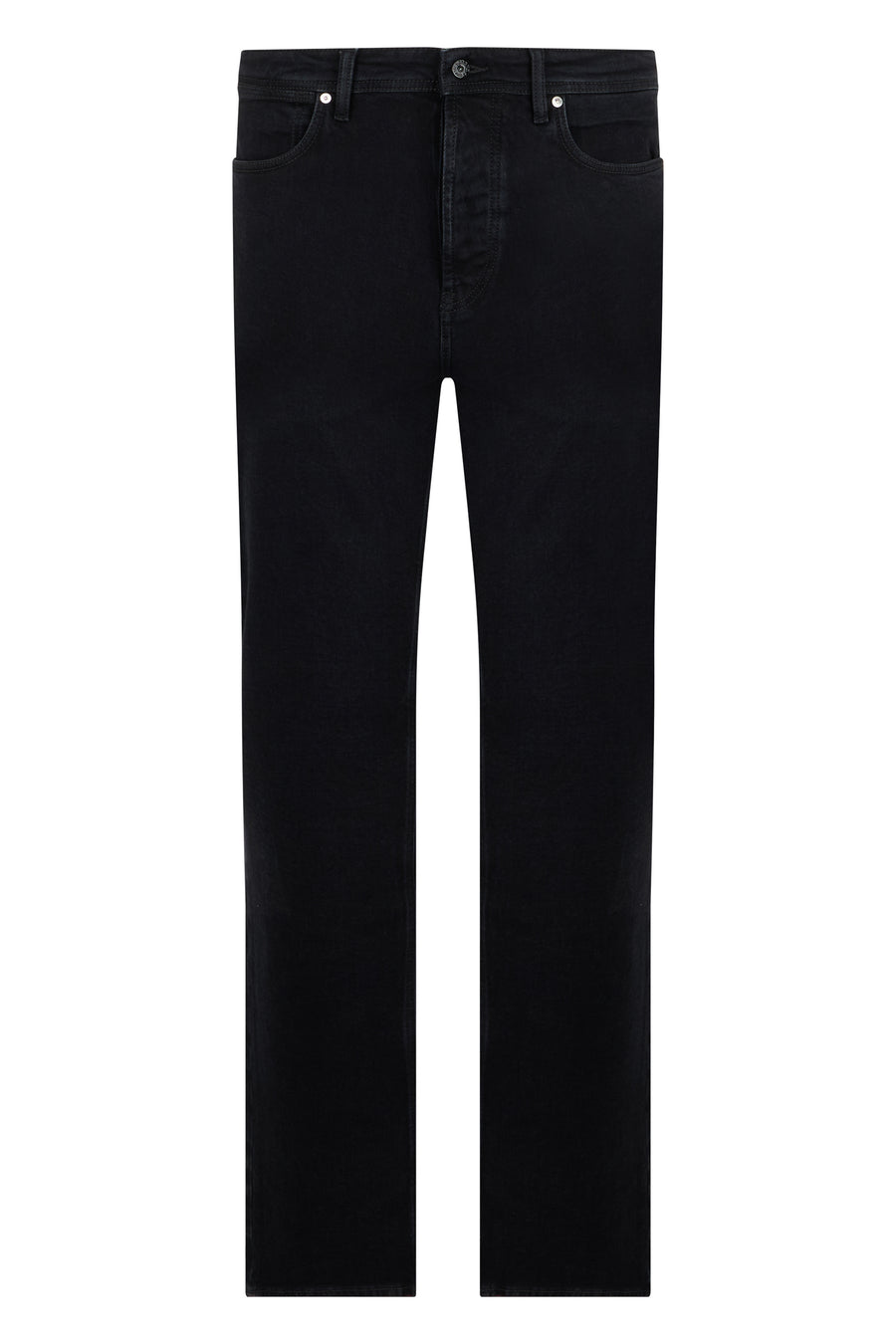 Denim Pants Straight Cut Blue Cotton Regular & Straight-leg Jeans