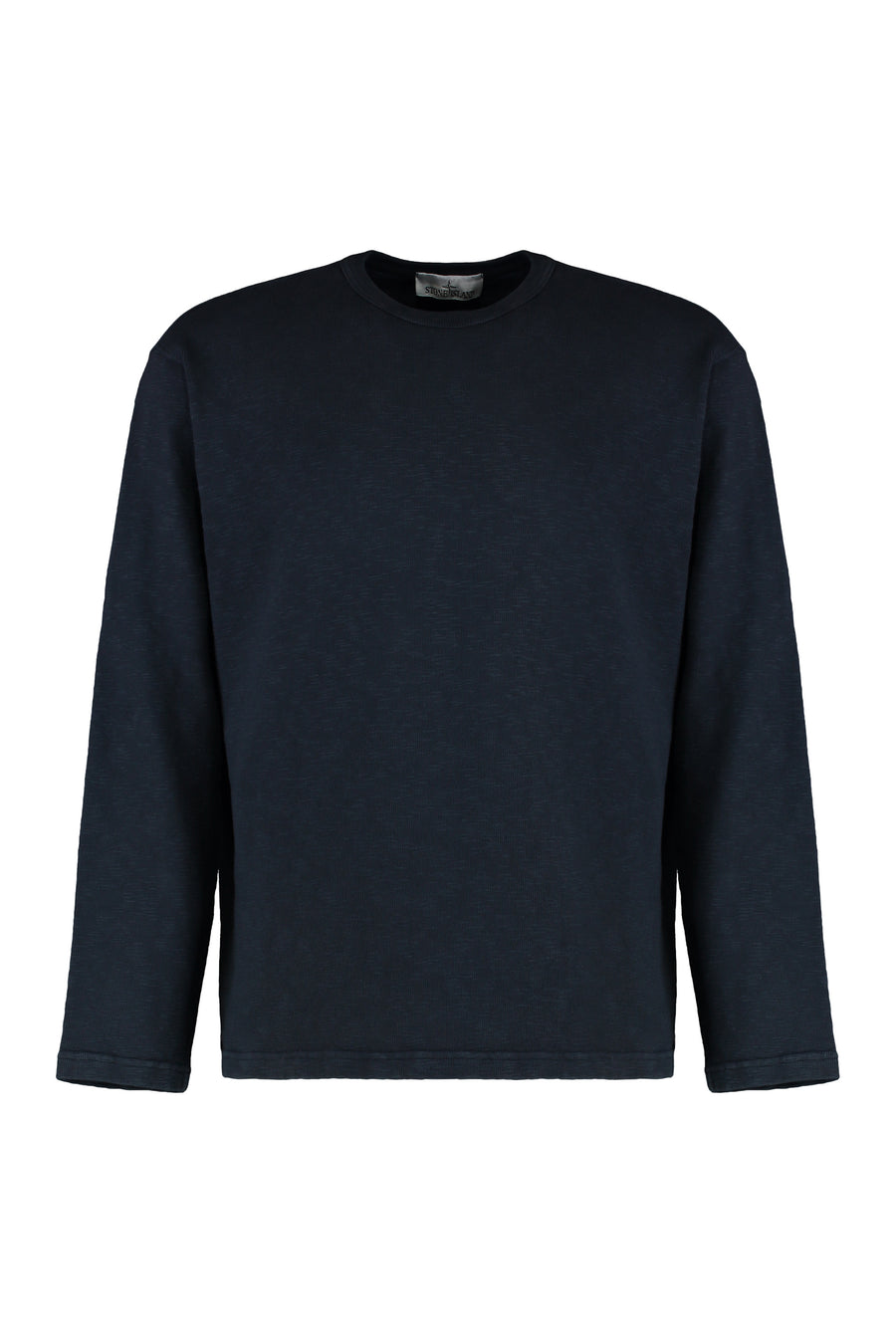 Long Sleeve Cotton Jersey T-Shirt Blue T-shirts