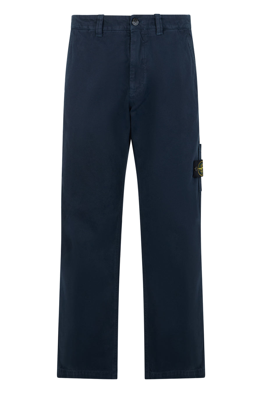 Trousers Straight Cut Cotton Blue