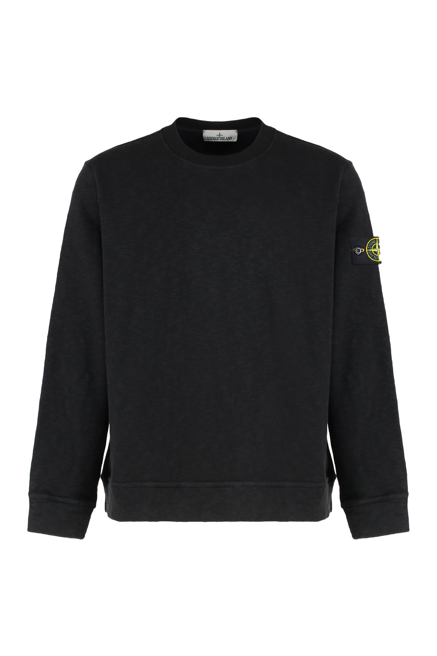 Crew Neck Sweatshirt Black Cotton Sweatshirts