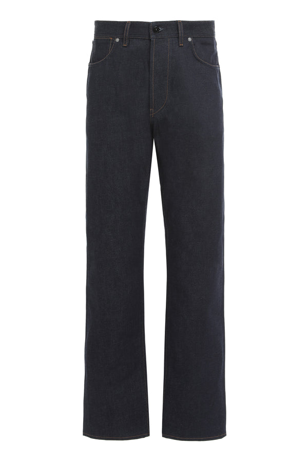 Regular Jeans With Five Pockets Blue Cotton & Straight-leg