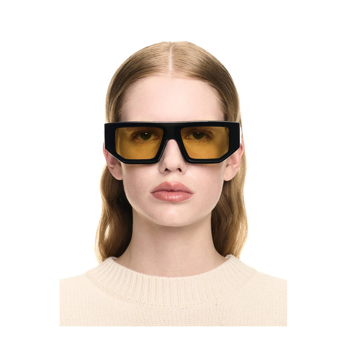 Off-White OERI13F VANCOUVER 1018 Black Yellow Nero Acetate Occhiali Da Sole