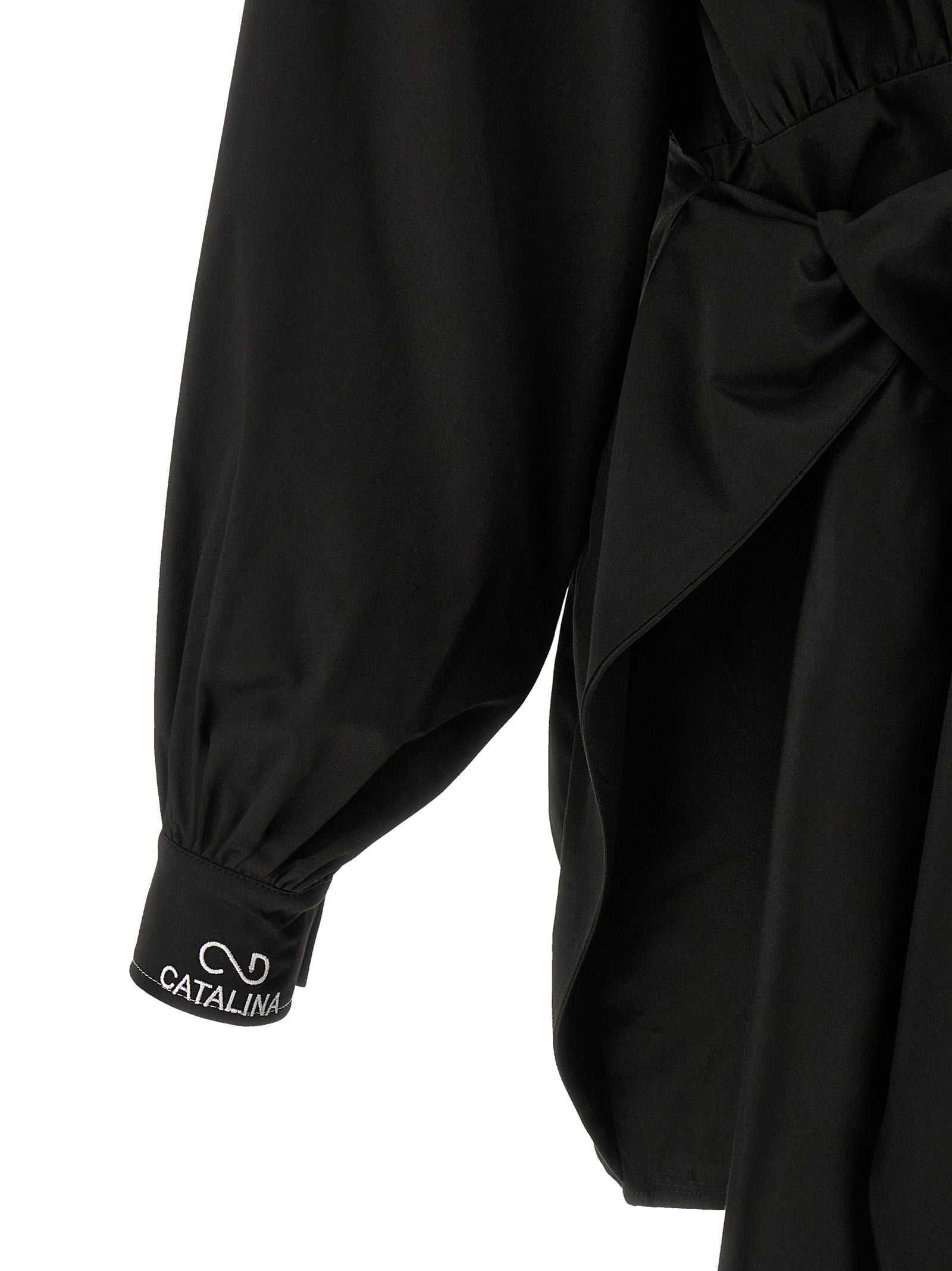 Bow dress Black Polyester Spandex
