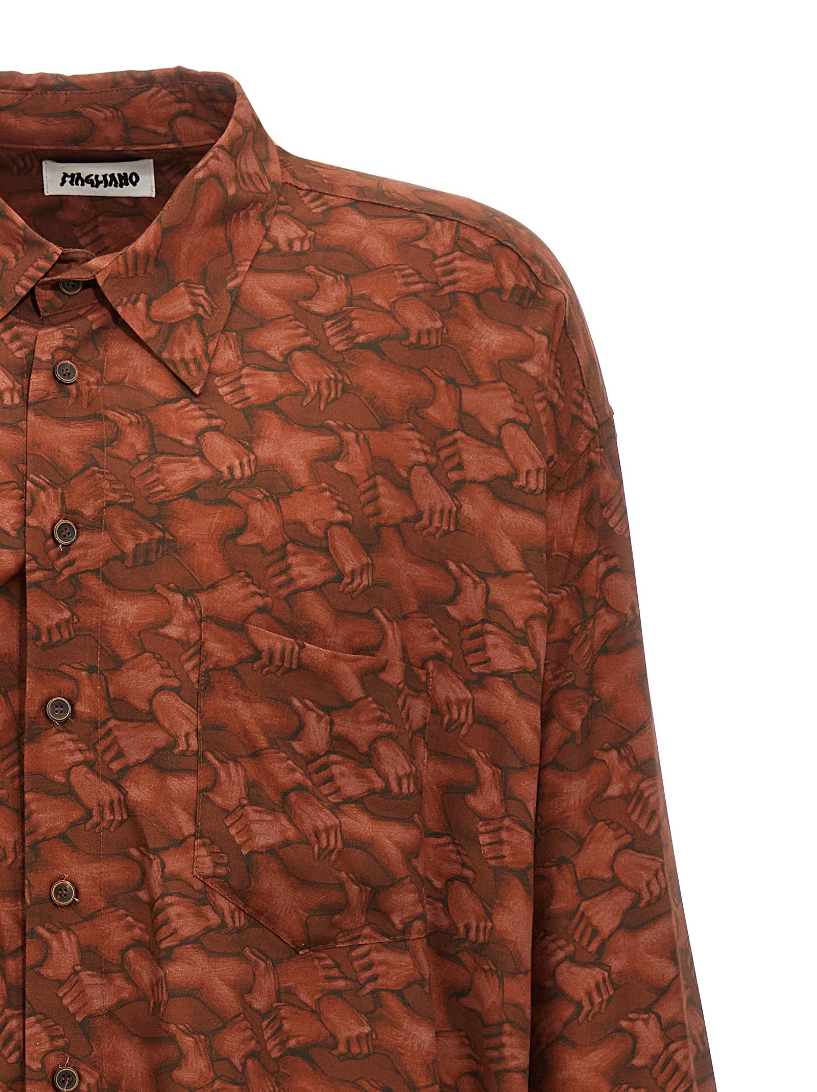 Peoples hand shirt Red Viscose Shirt, Blouse