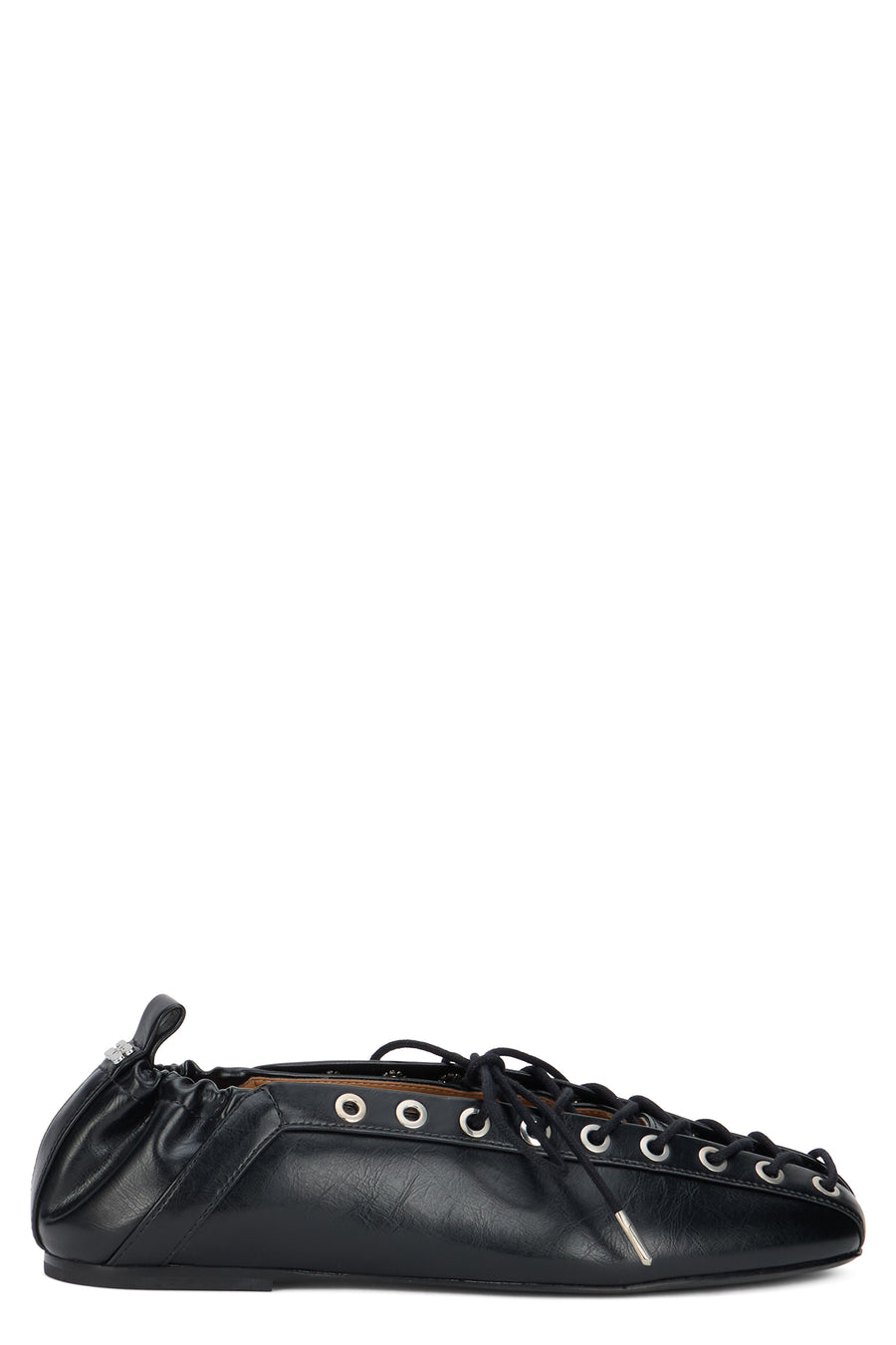 Ballet Shoes Black Polyurethane Ballerina