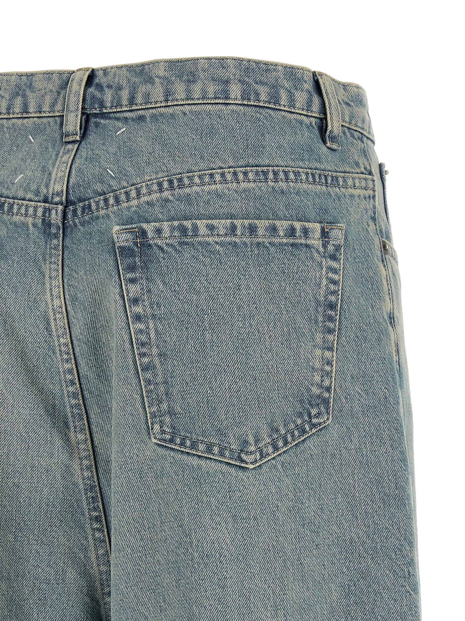 Low Crotch Jeans Light Blue Cotton