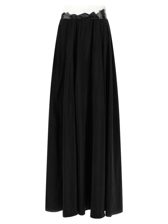 Taped Skirt Black Cupro