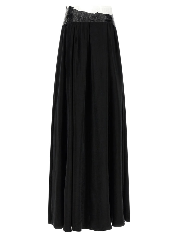 Taped Skirt Black Cupro
