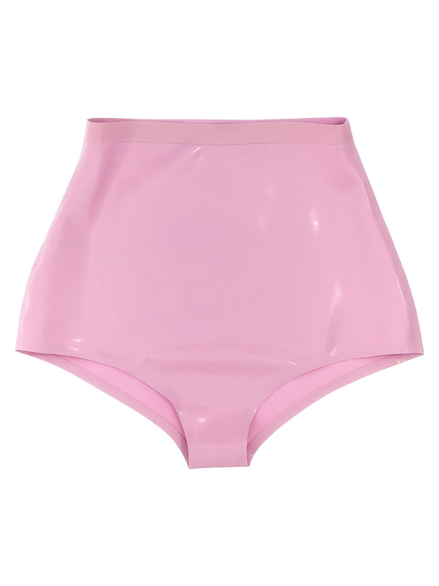 Maison Margiela Latex High-Waist Briefs — Pink