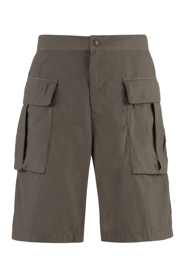 Cotton Cargo Bermuda Shorts Grey