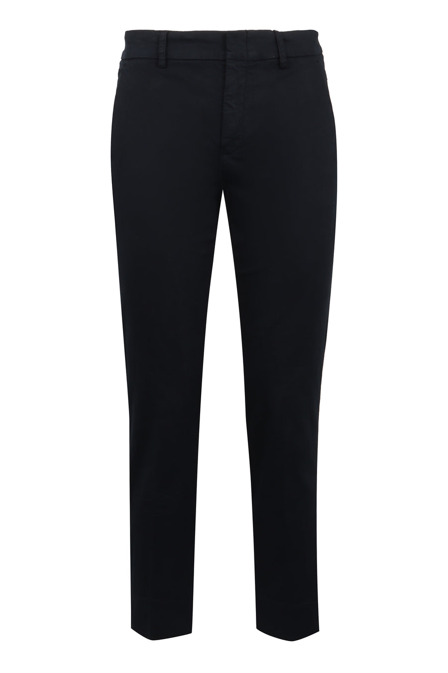 Cotton Trousers Blue Tapered