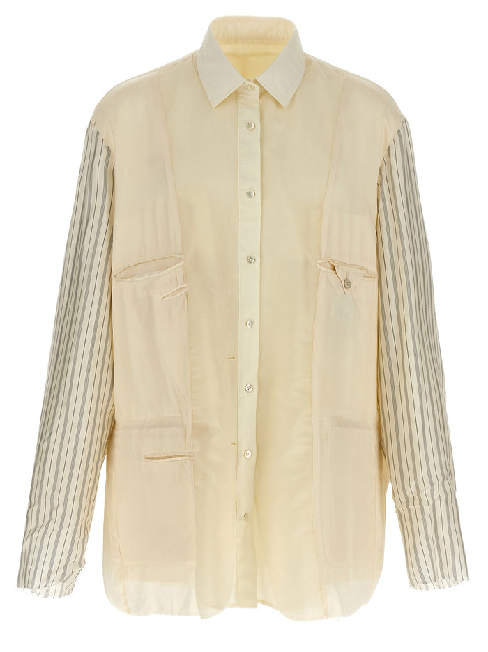 Anonymity of the lining jacket Beige Mohair Virgin Wool Shirt, Blouse