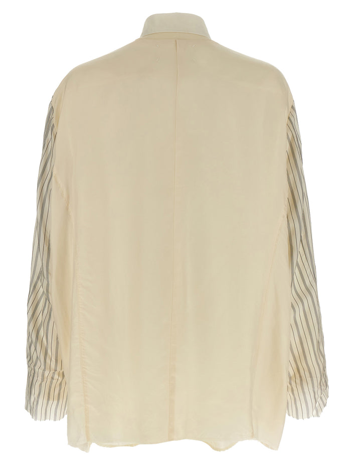 Anonymity of the lining jacket Beige Mohair Virgin Wool Shirt, Blouse