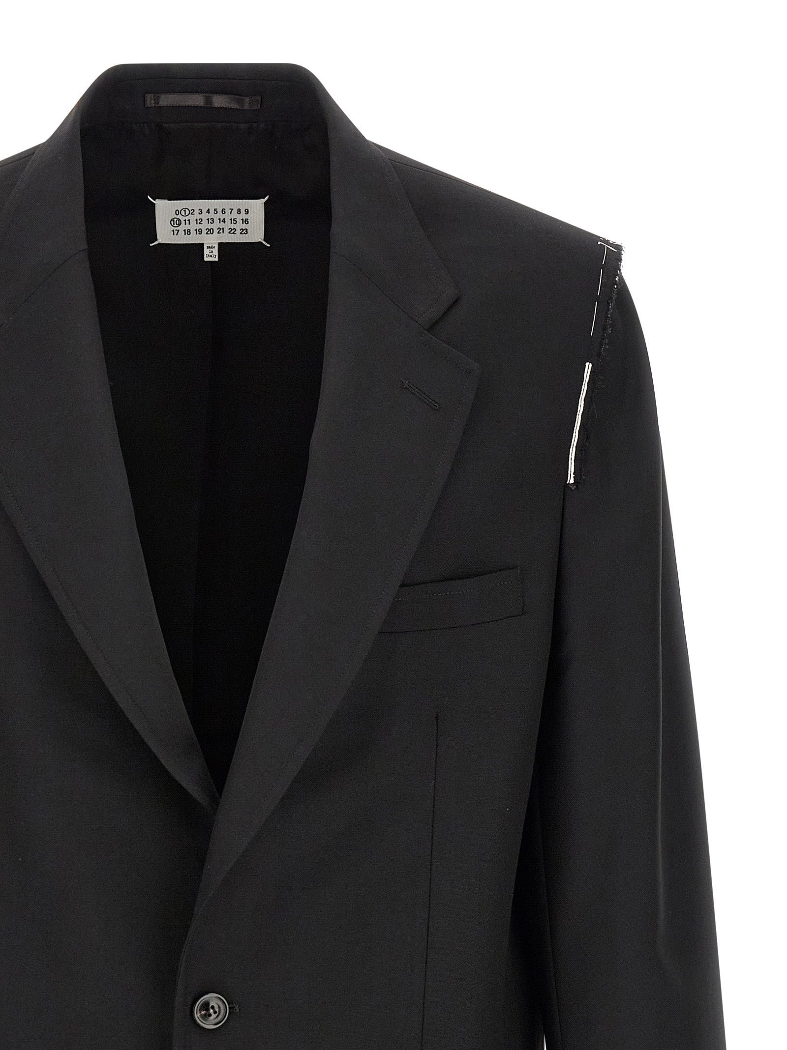Single-breasted blazer Black Virgin Wool
