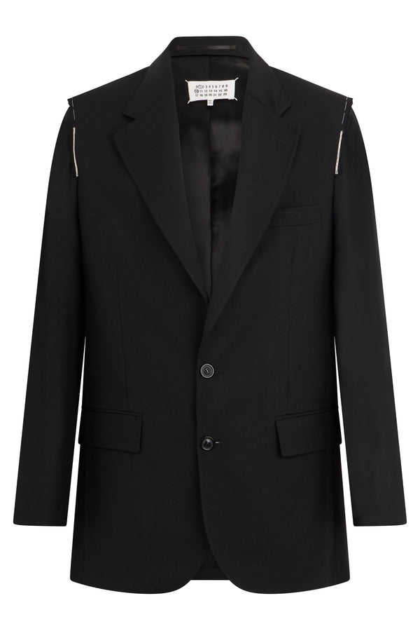 Mens Black Blazer Virgin Wool Suit & Dinner Jackets