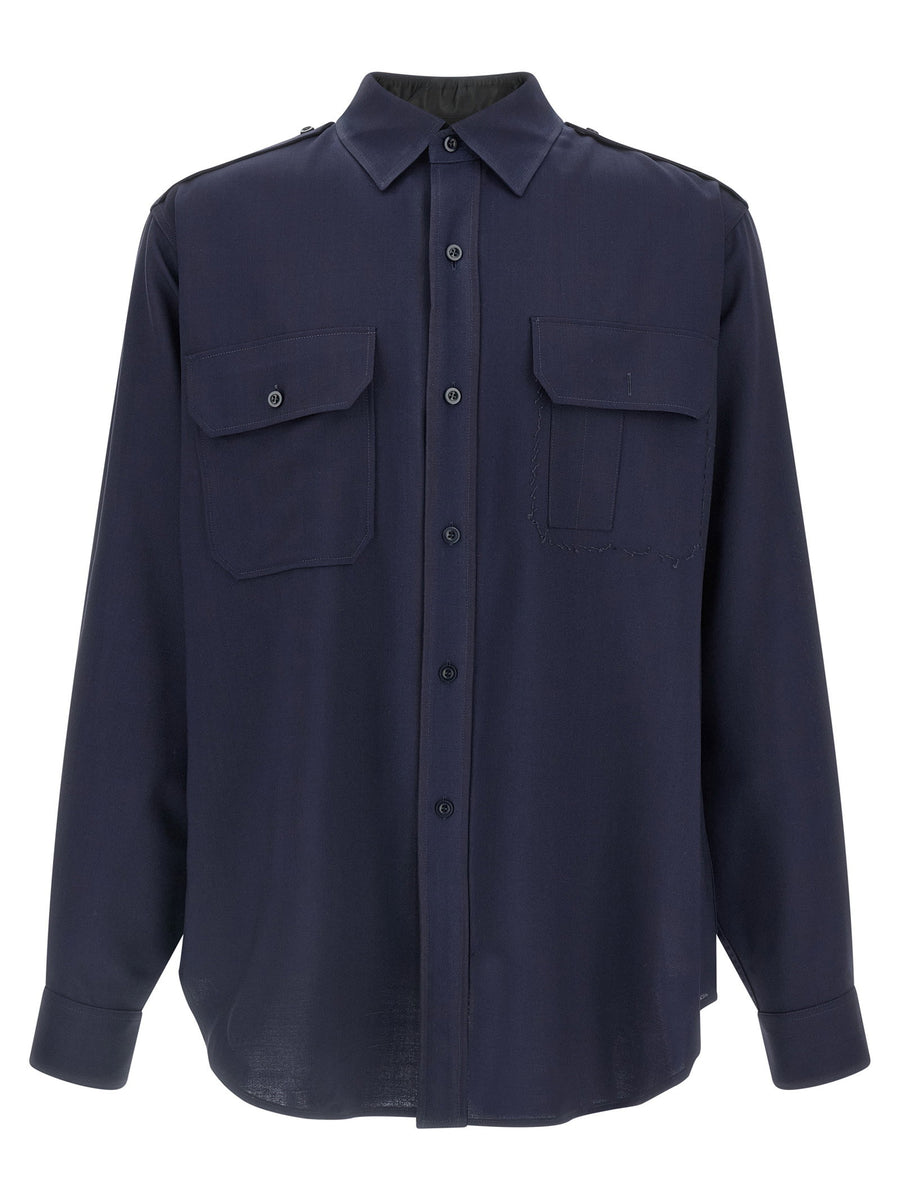 Maison Margiela Pressed to Death Shirt — Navy