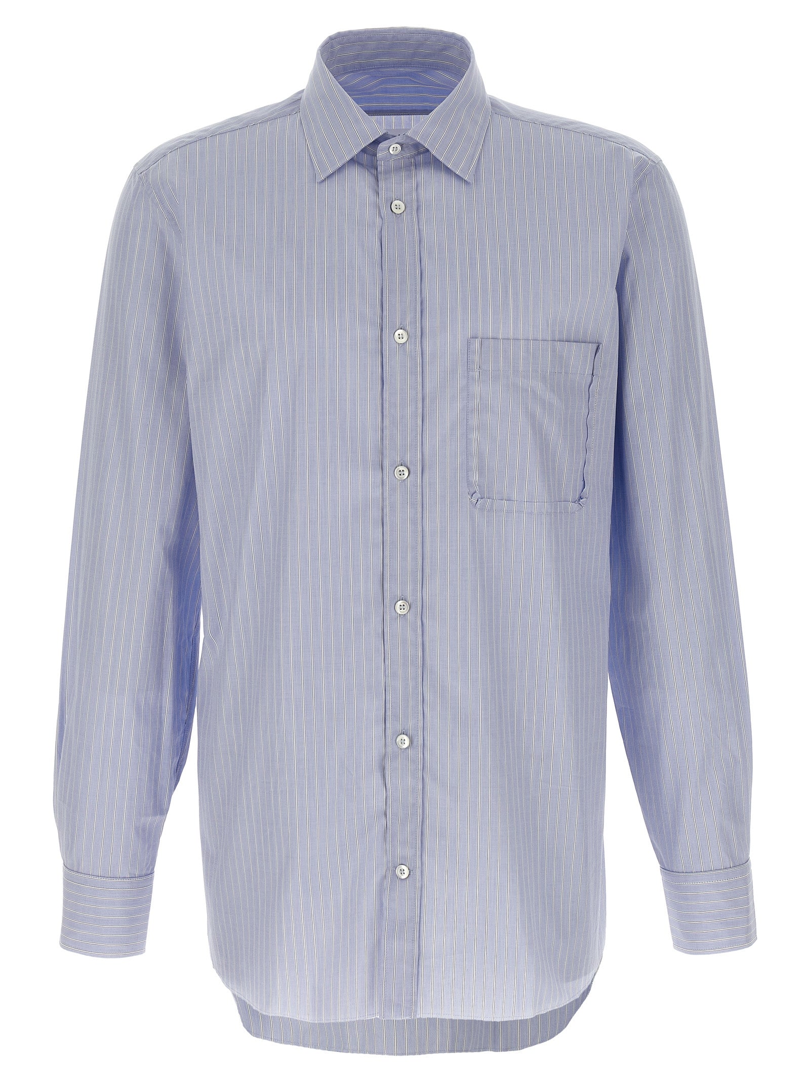 Striped shirt Light Blue Cotton Shirt, Blouse
