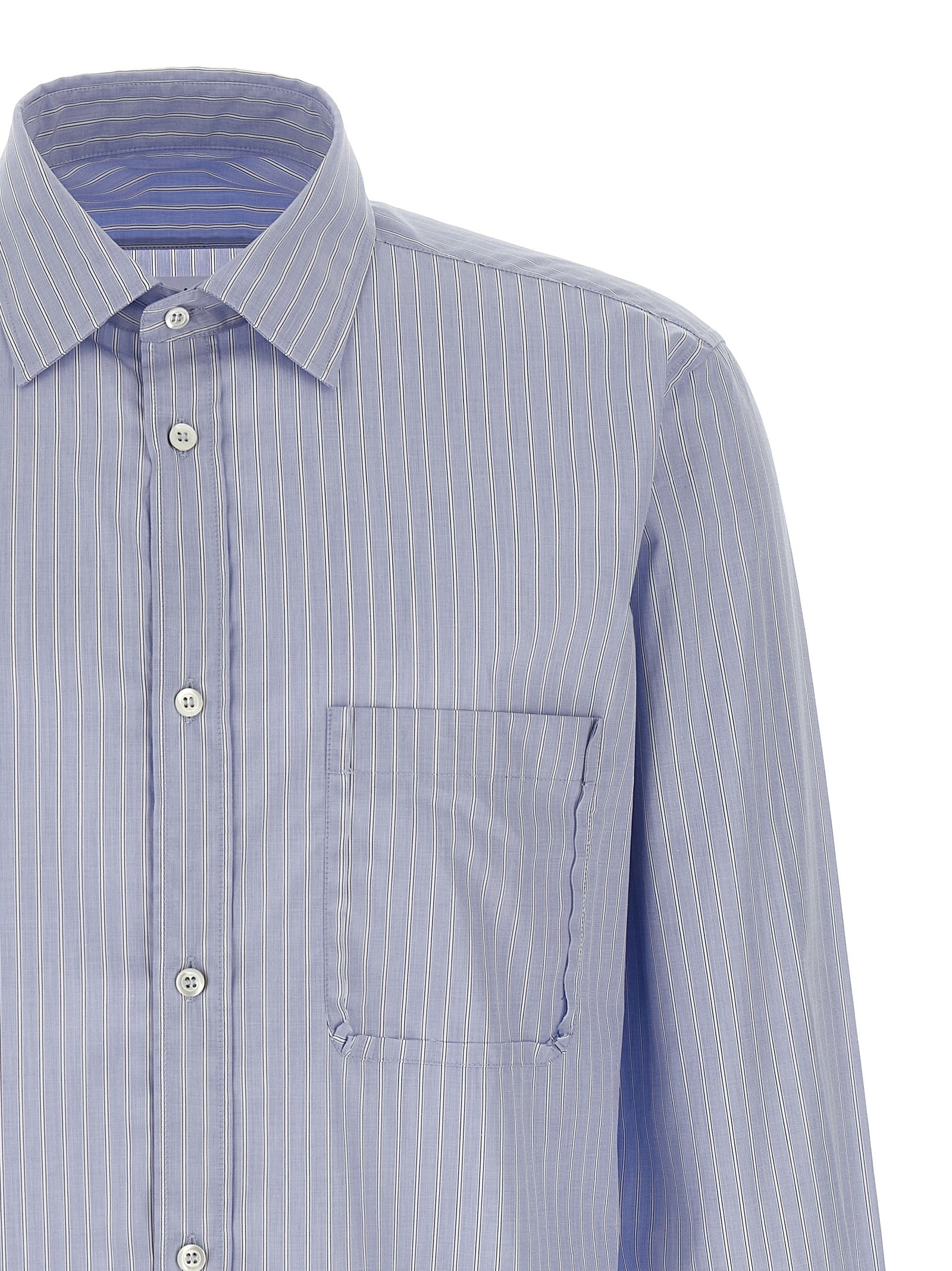 Striped shirt Light Blue Cotton Shirt, Blouse