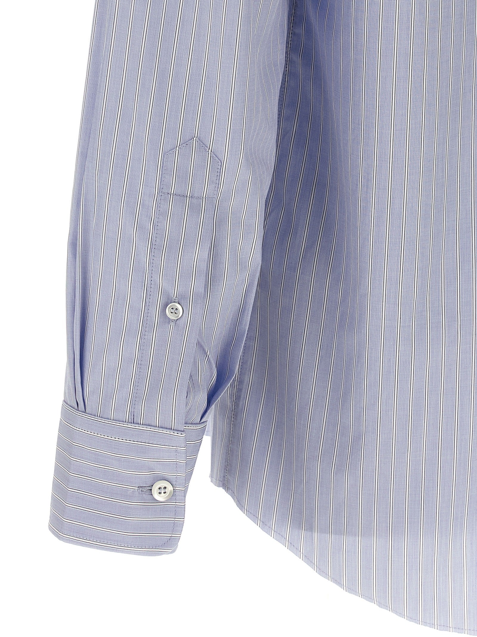 Striped shirt Light Blue Cotton Shirt, Blouse