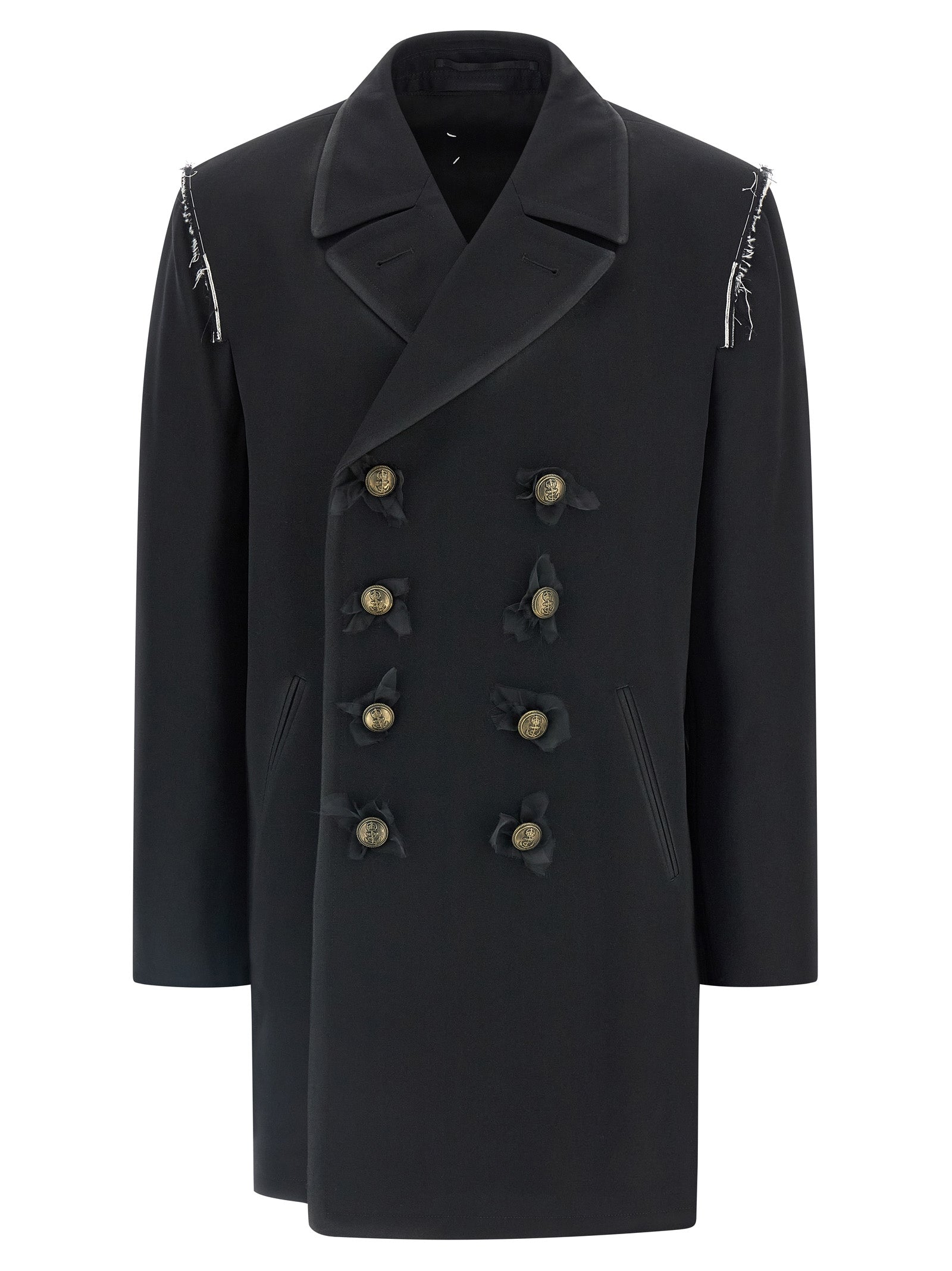Removable inner coat Black Wool Coats, Trench
