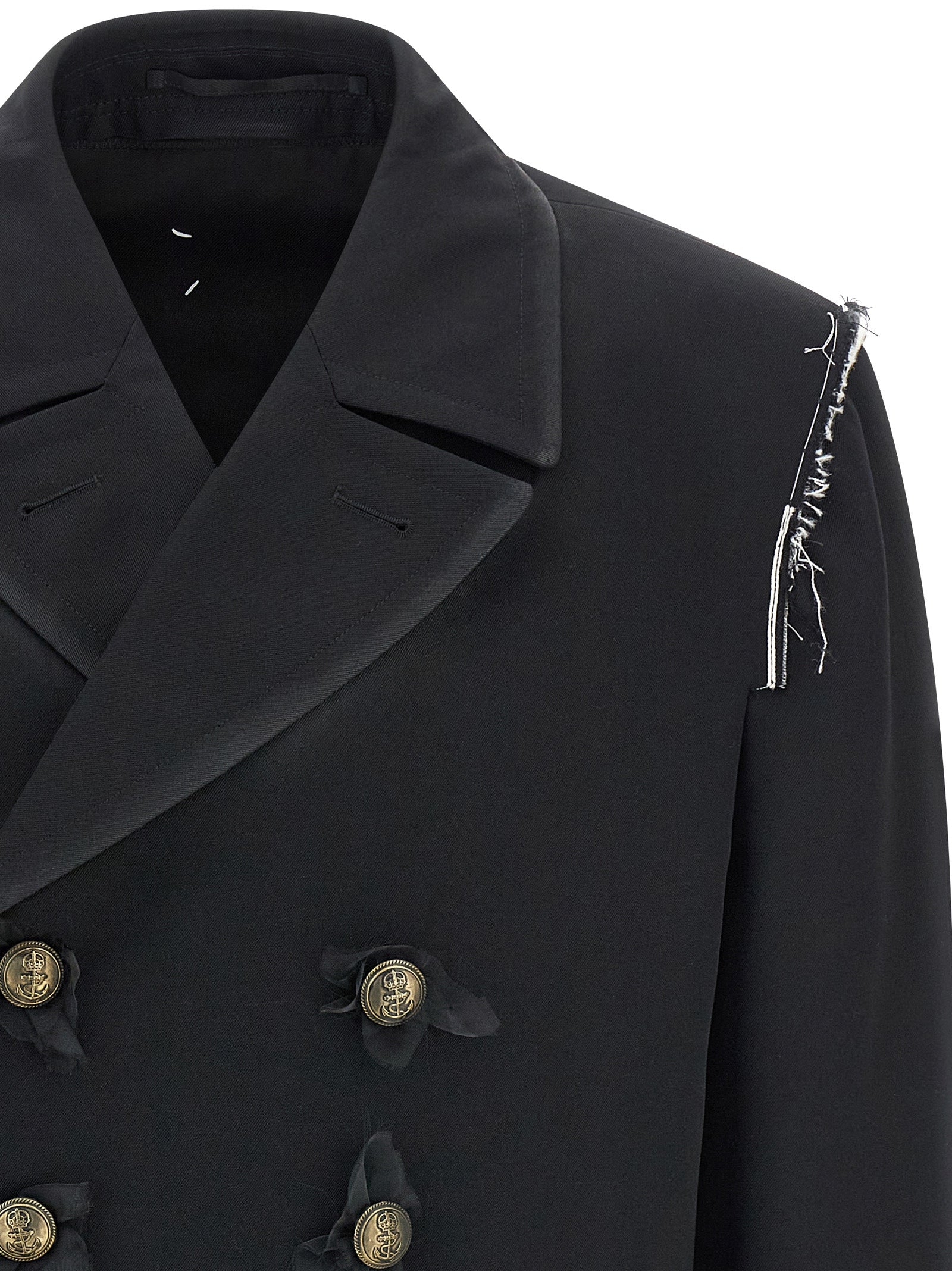 Removable inner coat Black Wool Coats, Trench