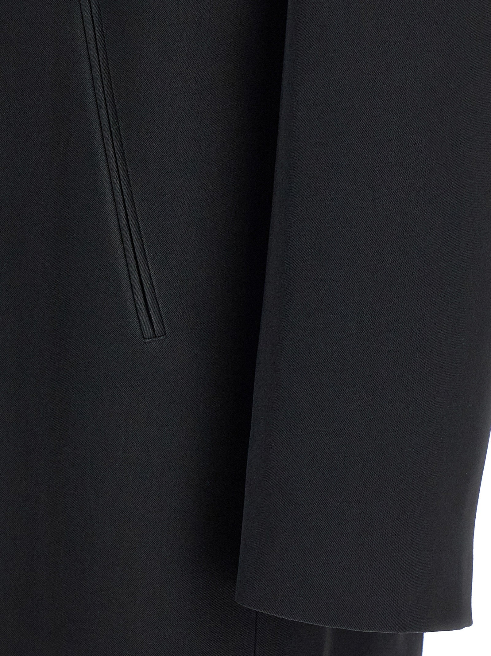 Removable inner coat Black Wool Coats, Trench