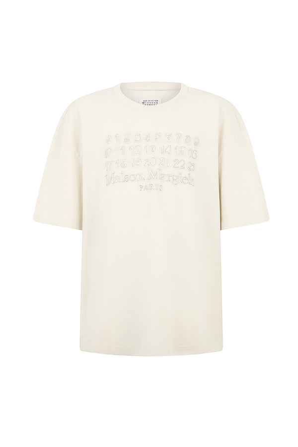 Short-Sleeved T-Shirt Cream Cotton T-shirts