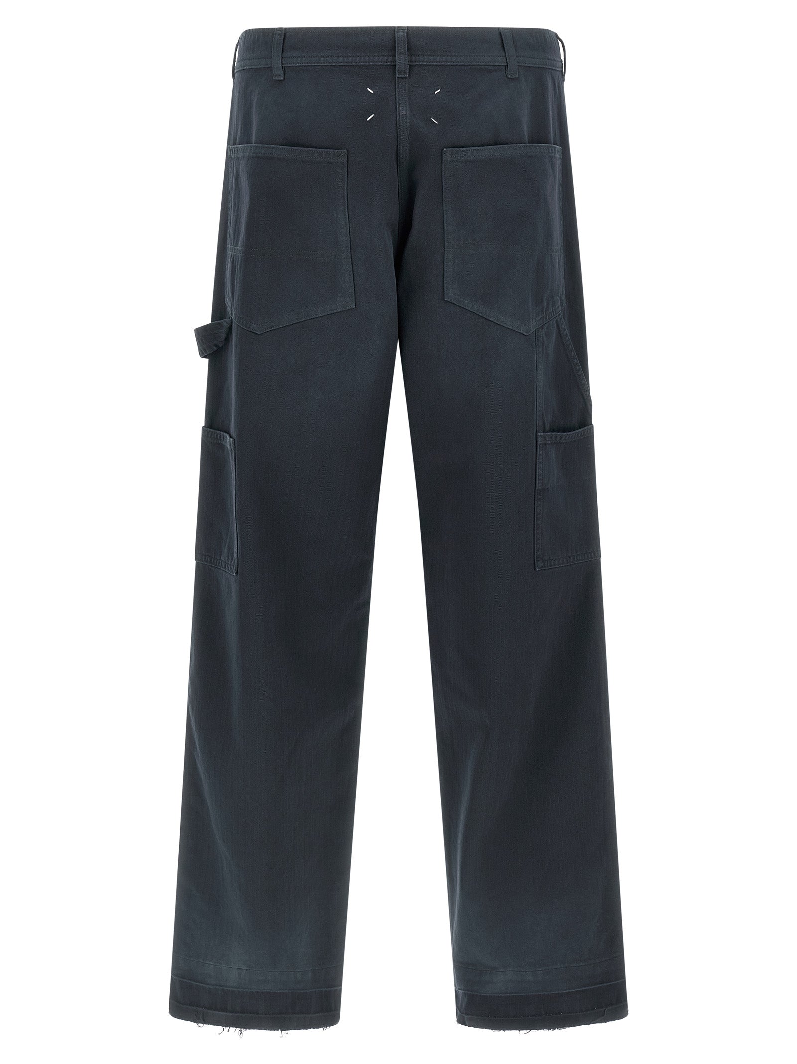 Herringbone trousers Blue Cotton Pant