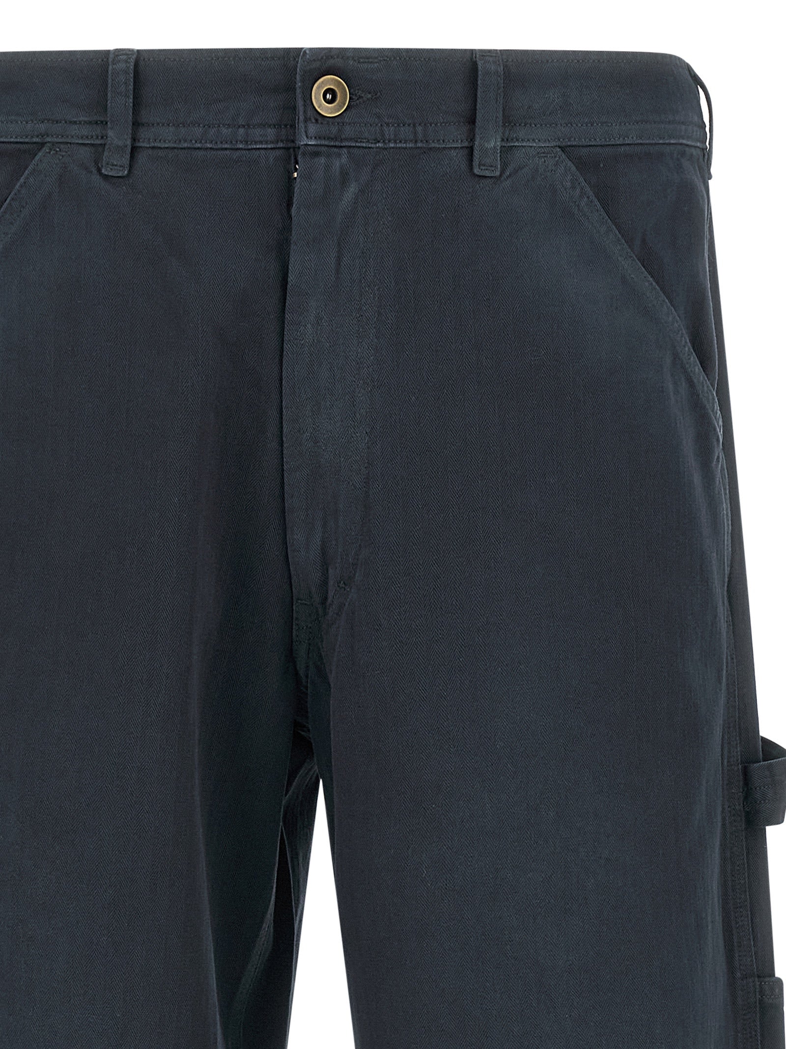 Herringbone trousers Blue Cotton Pant