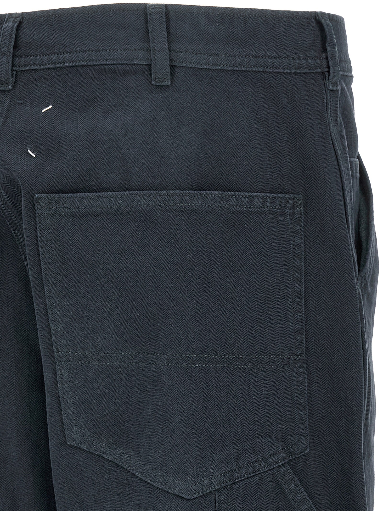 Herringbone trousers Blue Cotton Pant