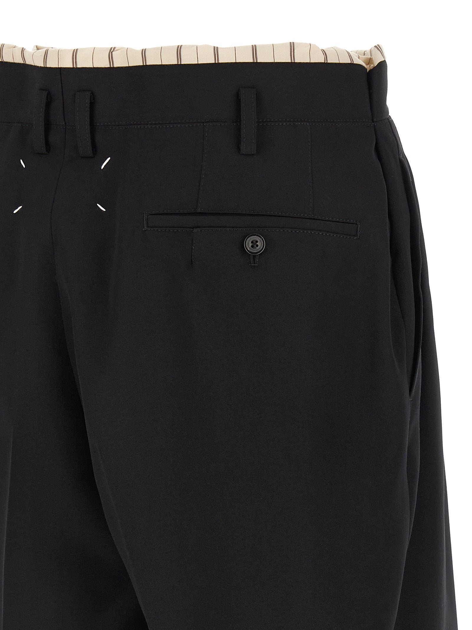 Lining insert bermuda shorts Black Wool Bermuda