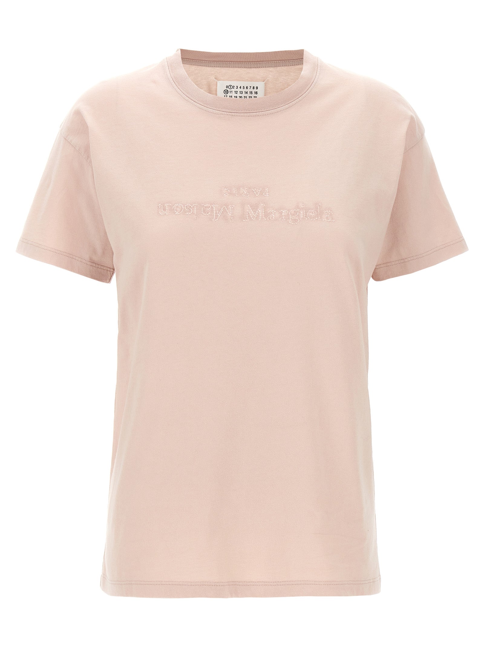 Logo embroidery t-shirt Pink Cotton