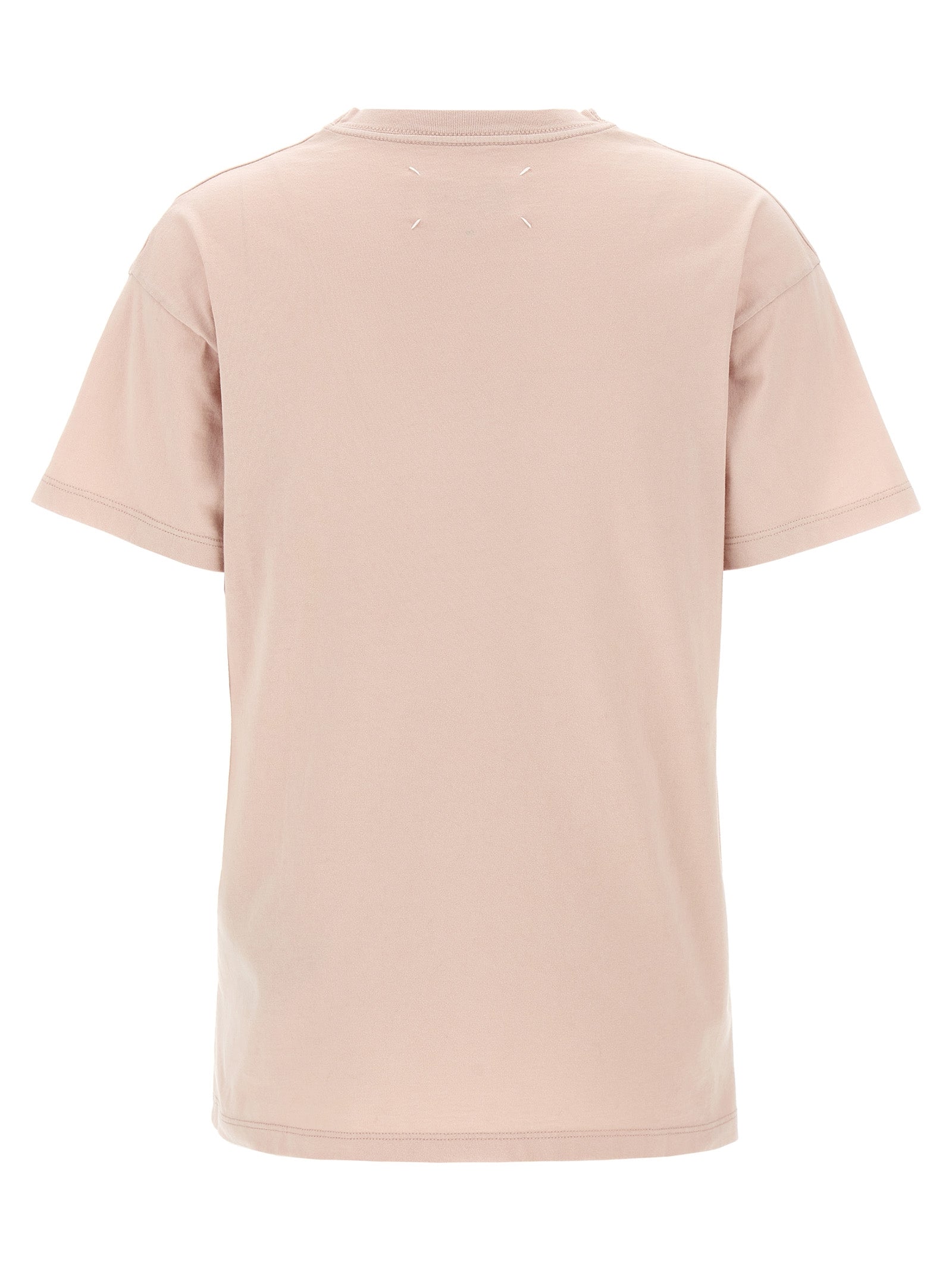 Logo embroidery t-shirt Pink Cotton