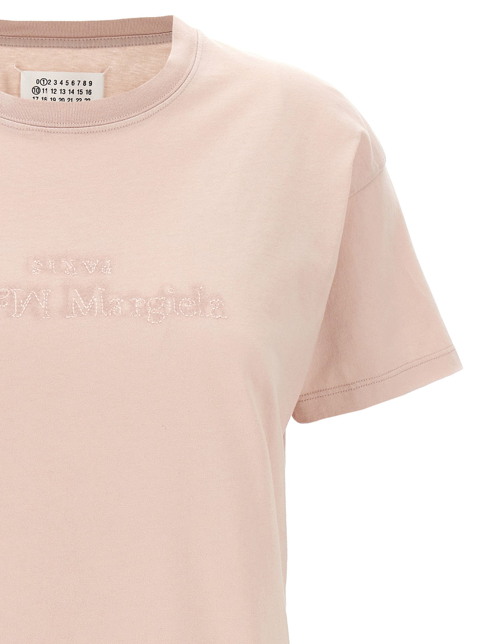 Logo embroidery t-shirt Pink Cotton