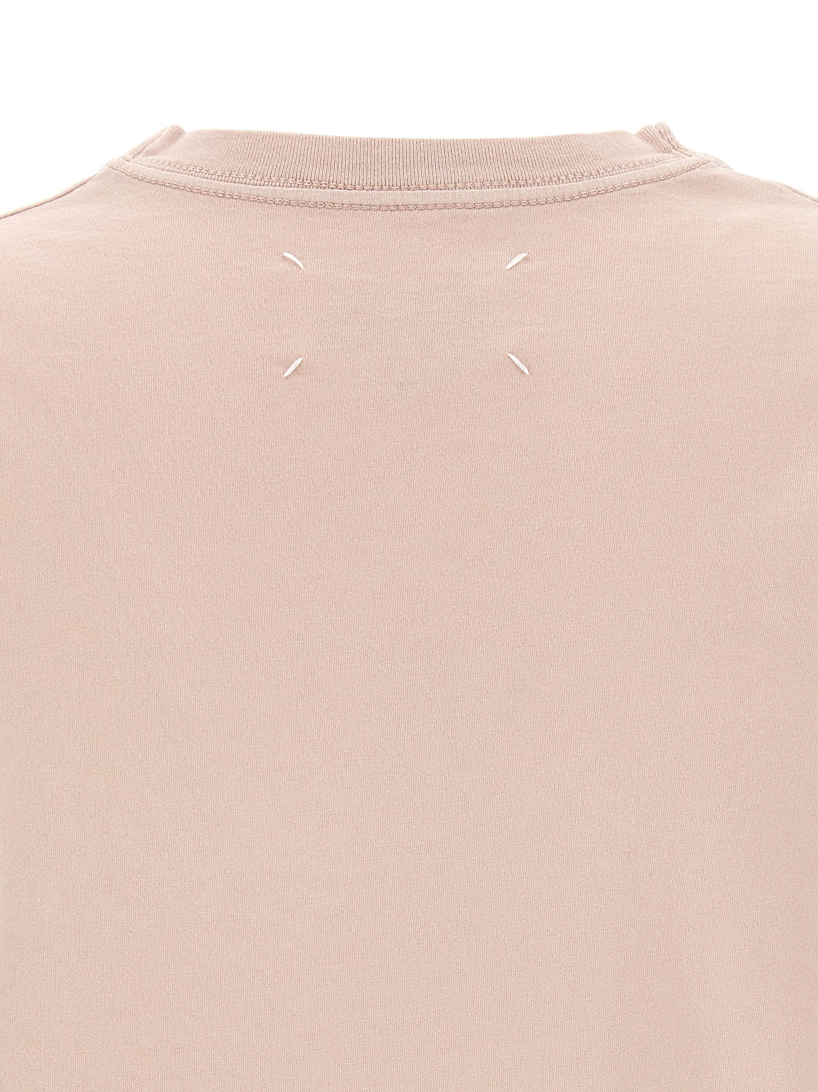 Logo embroidery t-shirt Pink Cotton