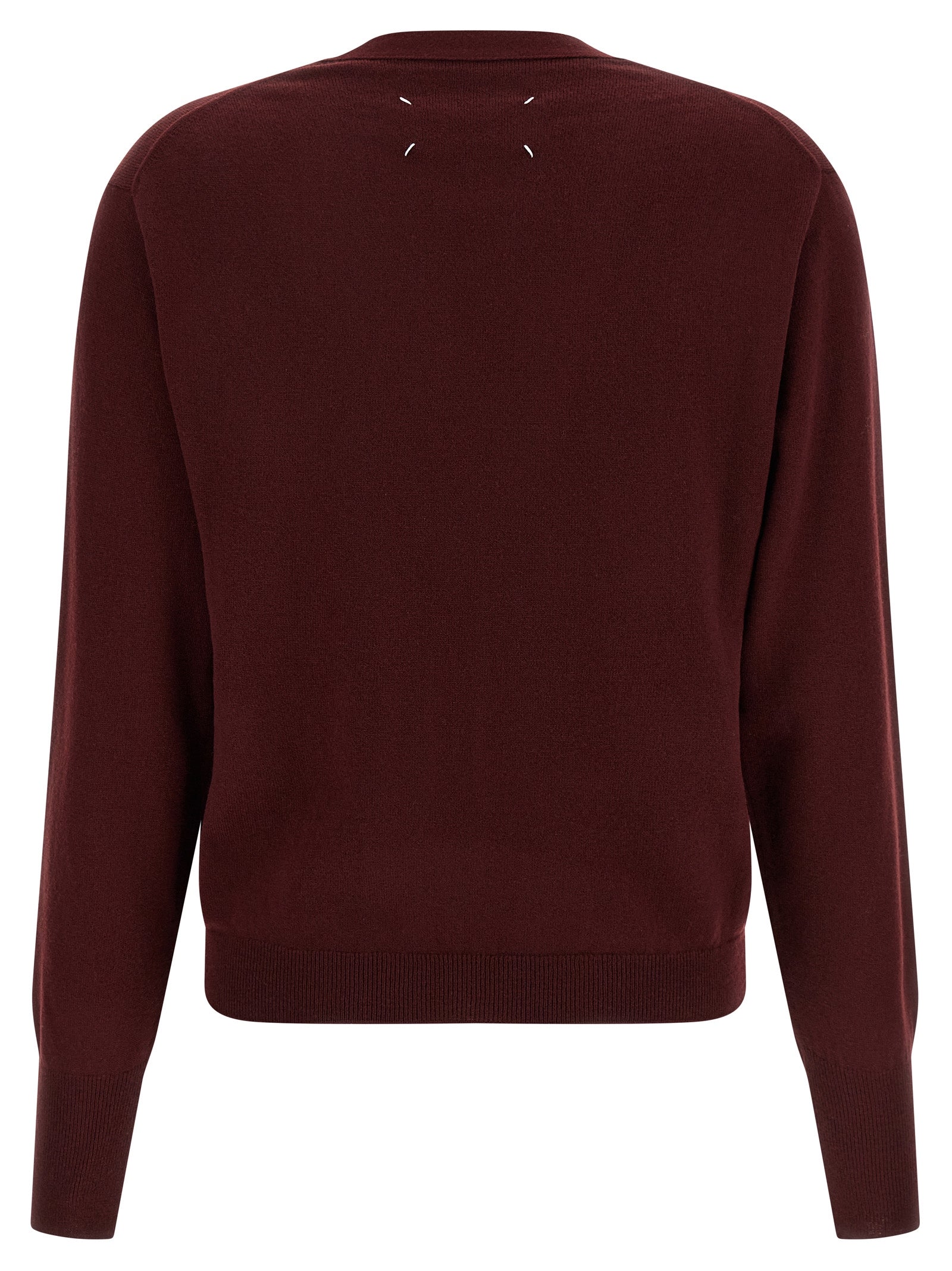 Four Stitches cardigan Bordeaux Virgin Wool Sweater, Cardigans