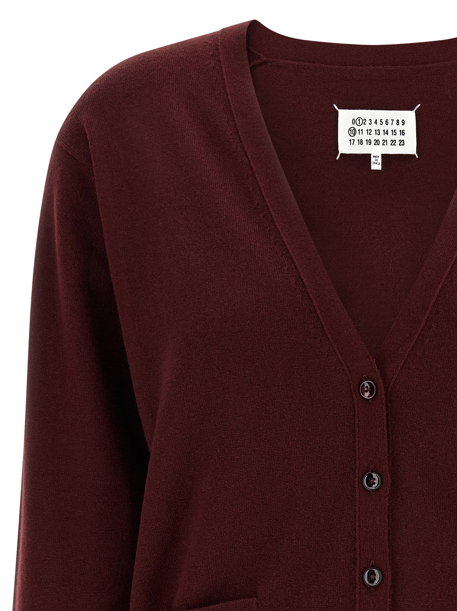 Four Stitches cardigan Bordeaux Virgin Wool Sweater, Cardigans