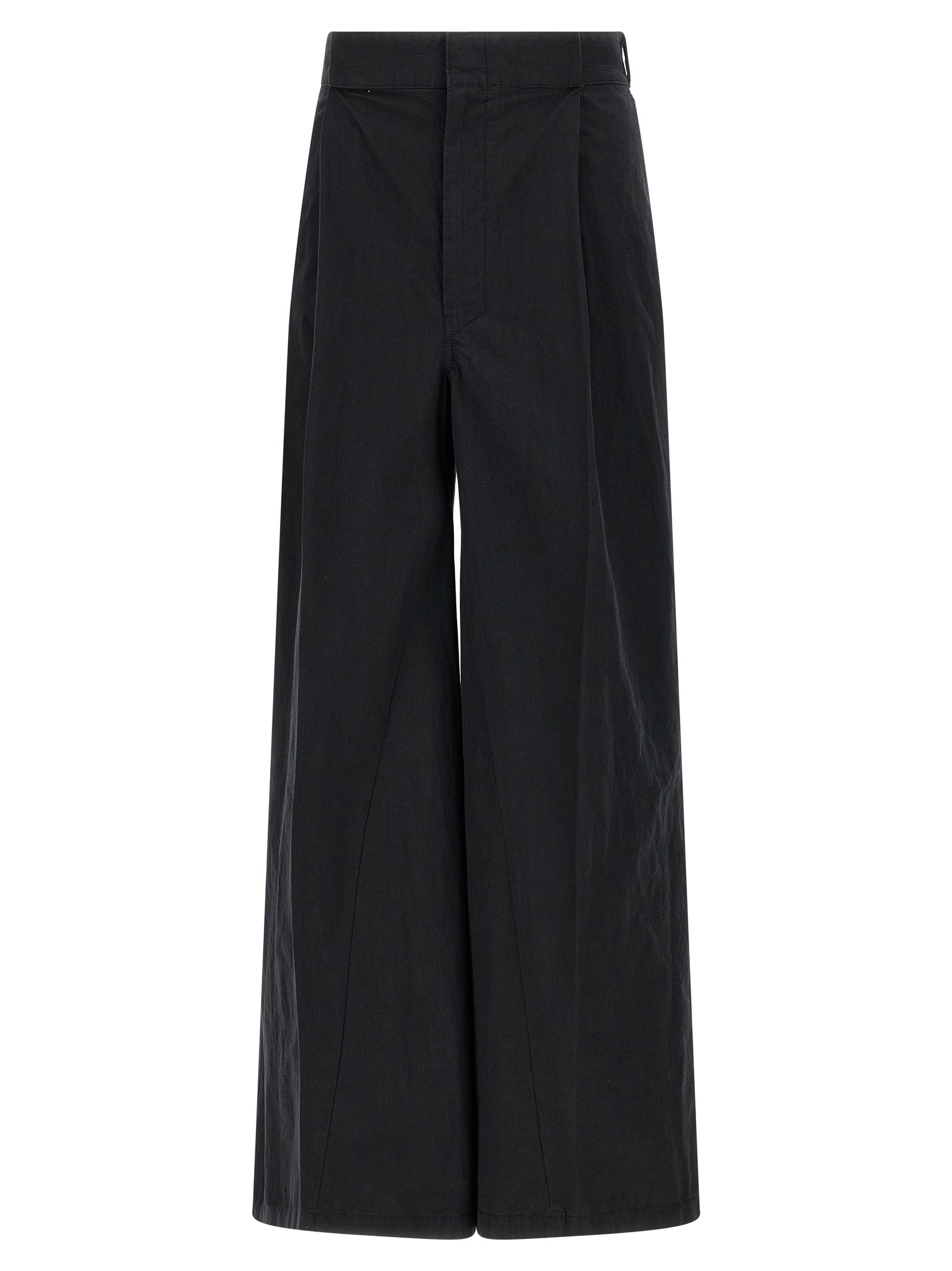 Four stitches pants Black Cotton Polyamide