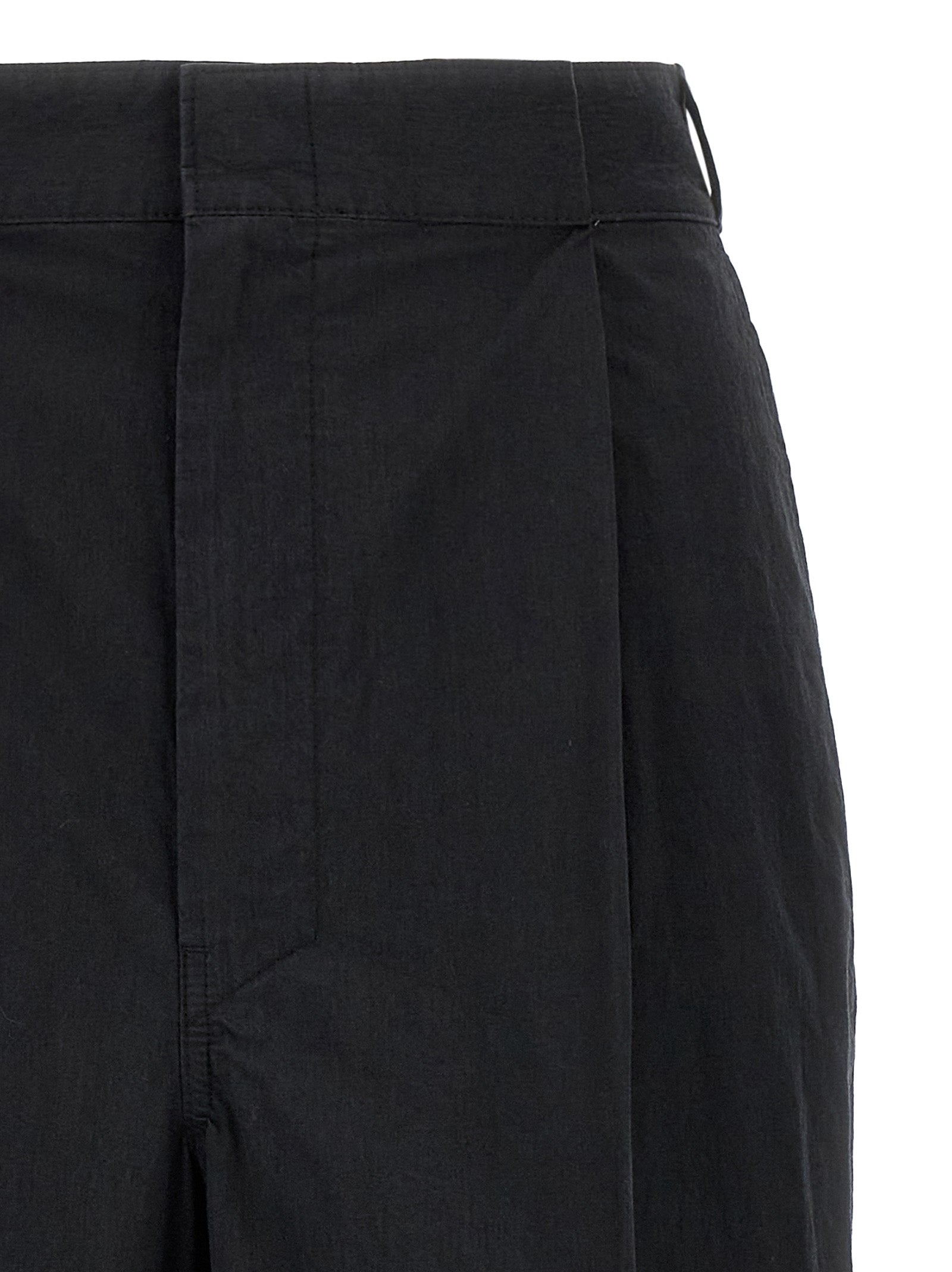 Four stitches pants Black Cotton Polyamide