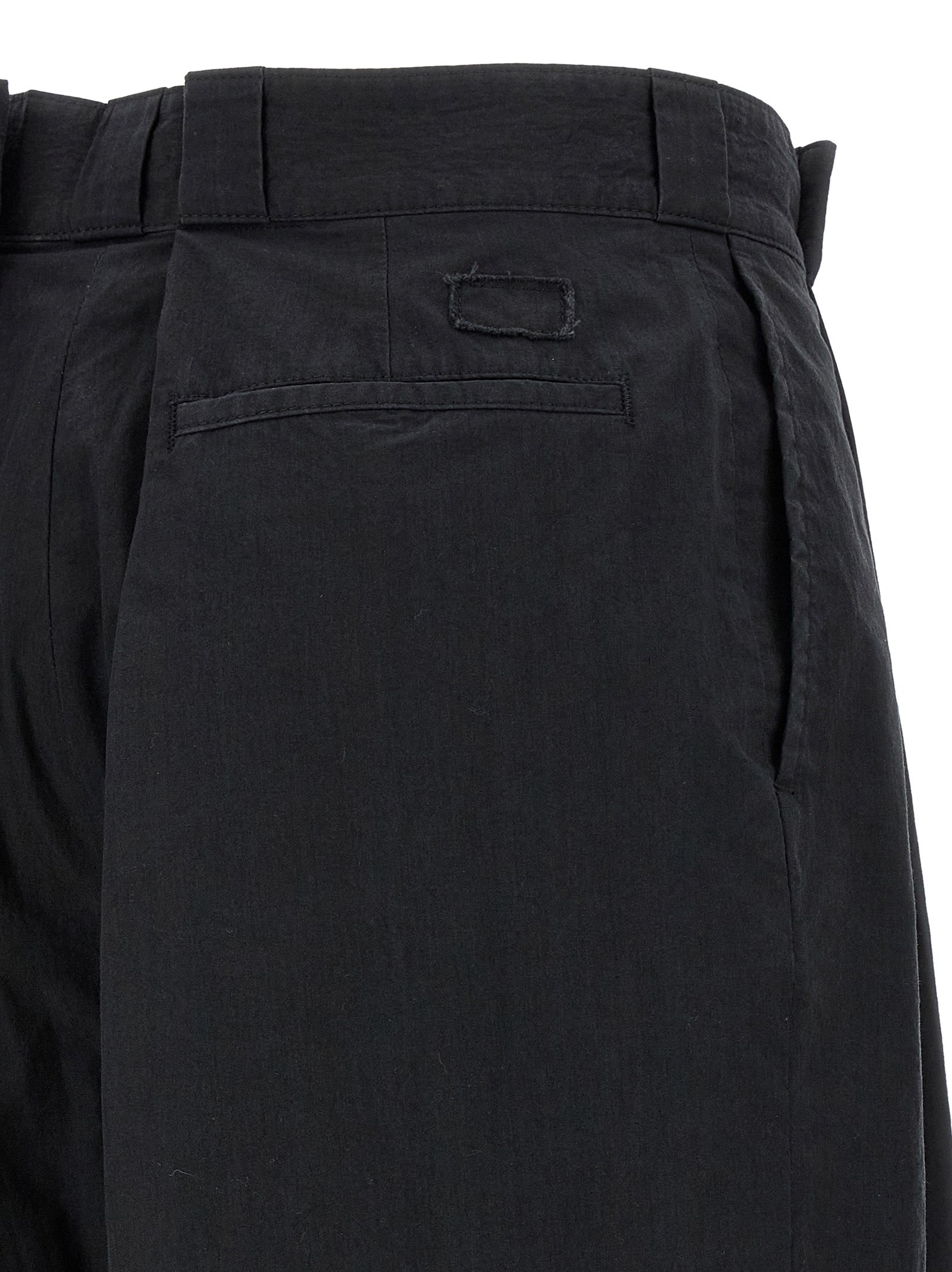 Four stitches pants Black Cotton Polyamide