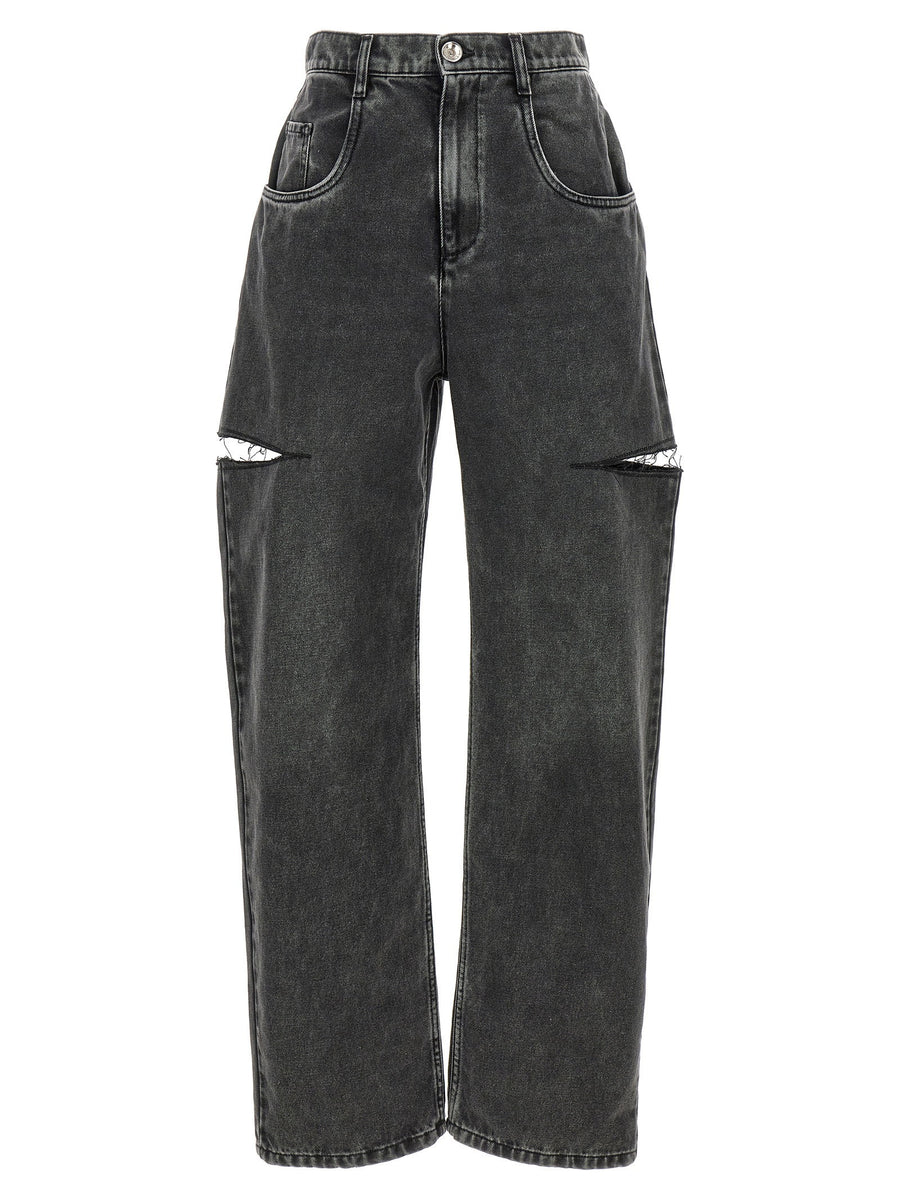 Maison Margiela Cut-Out Jeans — Charcoal