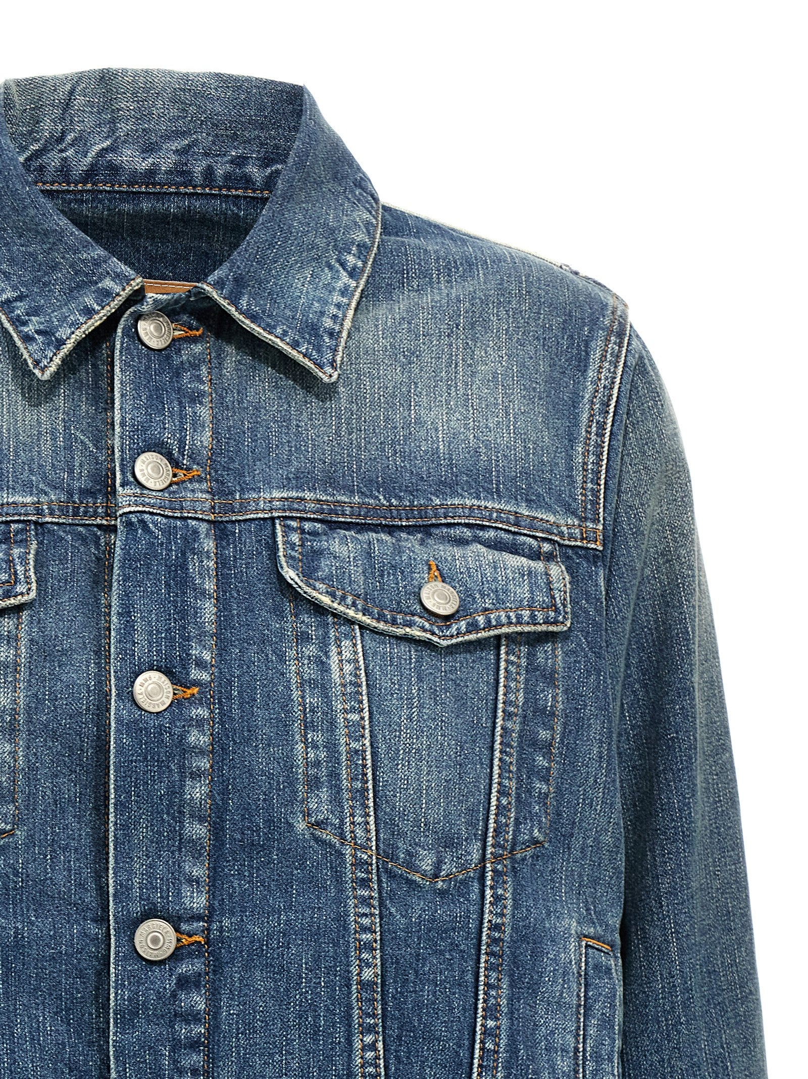 Layered denim jacket Blue Cotton Down Jacket, Parka, Casual