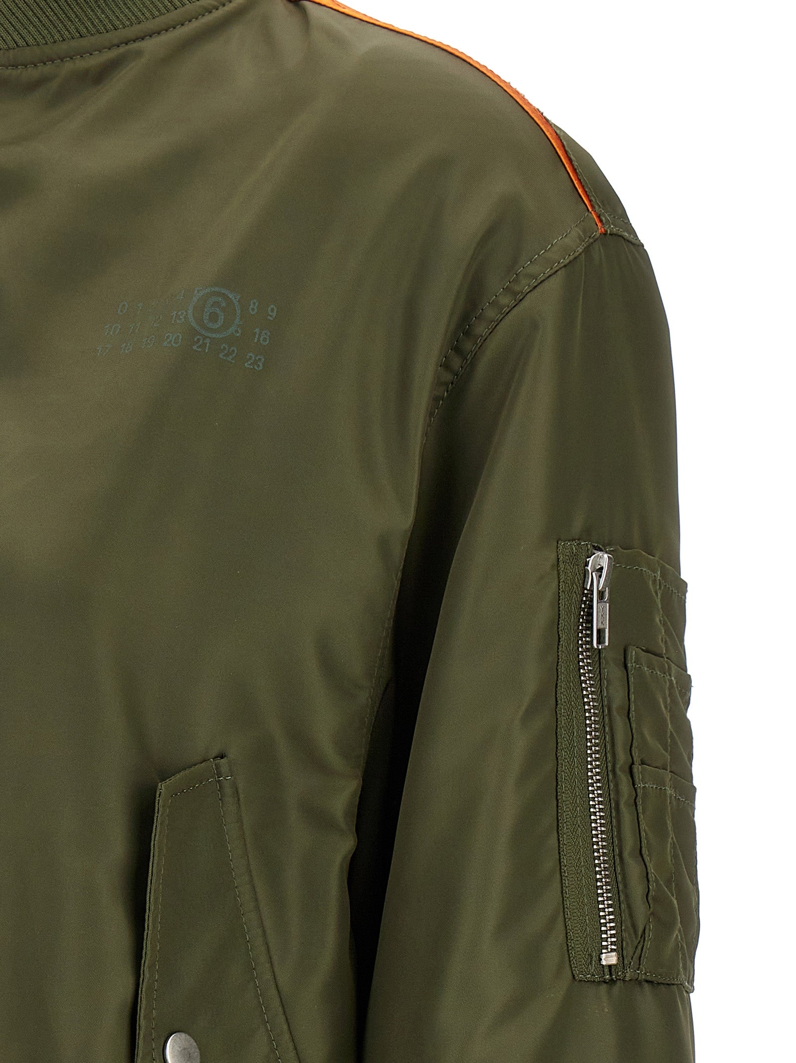 Bomber jacket Green Polyamide Down Jacket, Parka, Casual