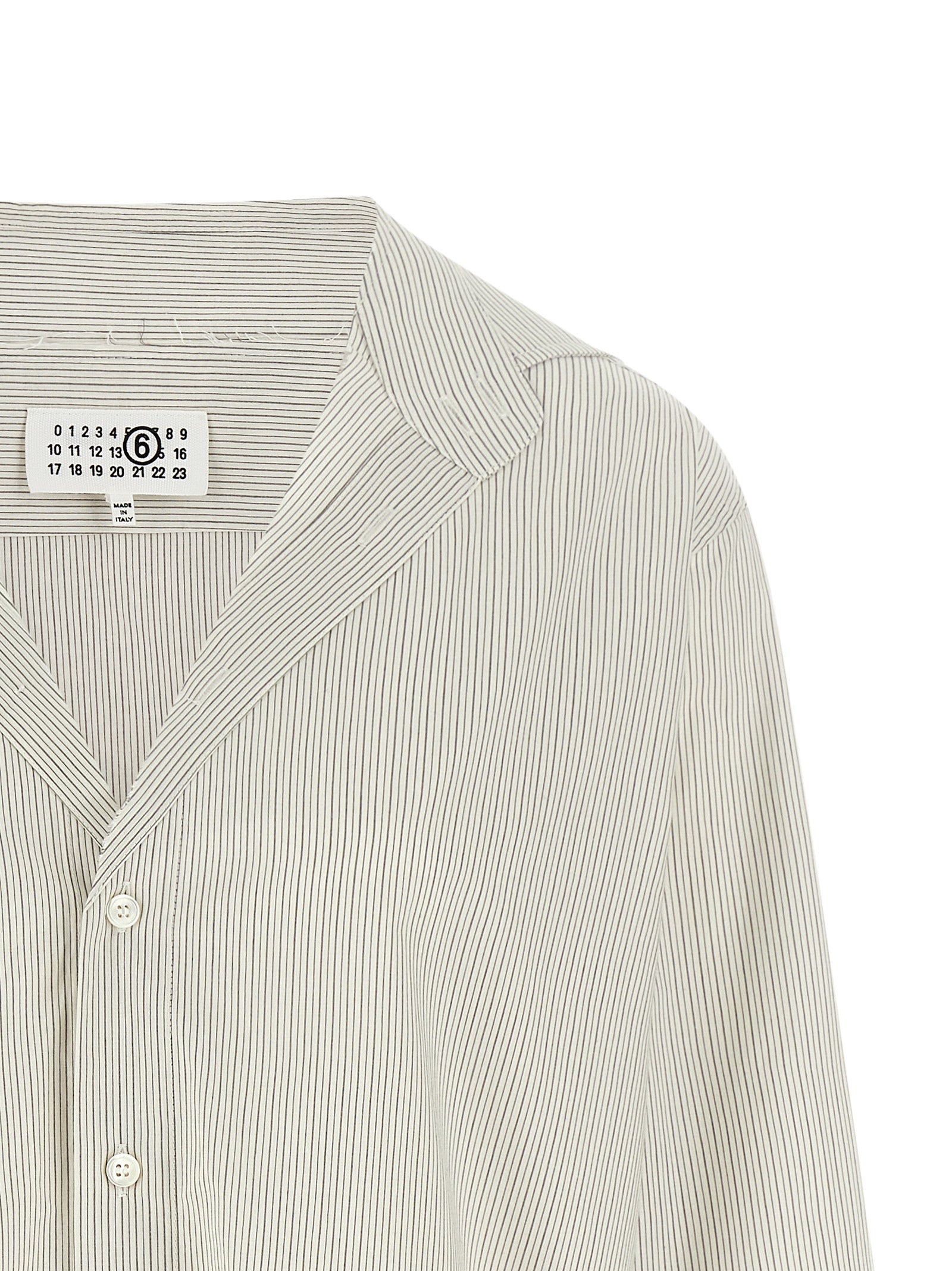 Trompe loeil collar shirt Gray Cotton Shirt, Blouse