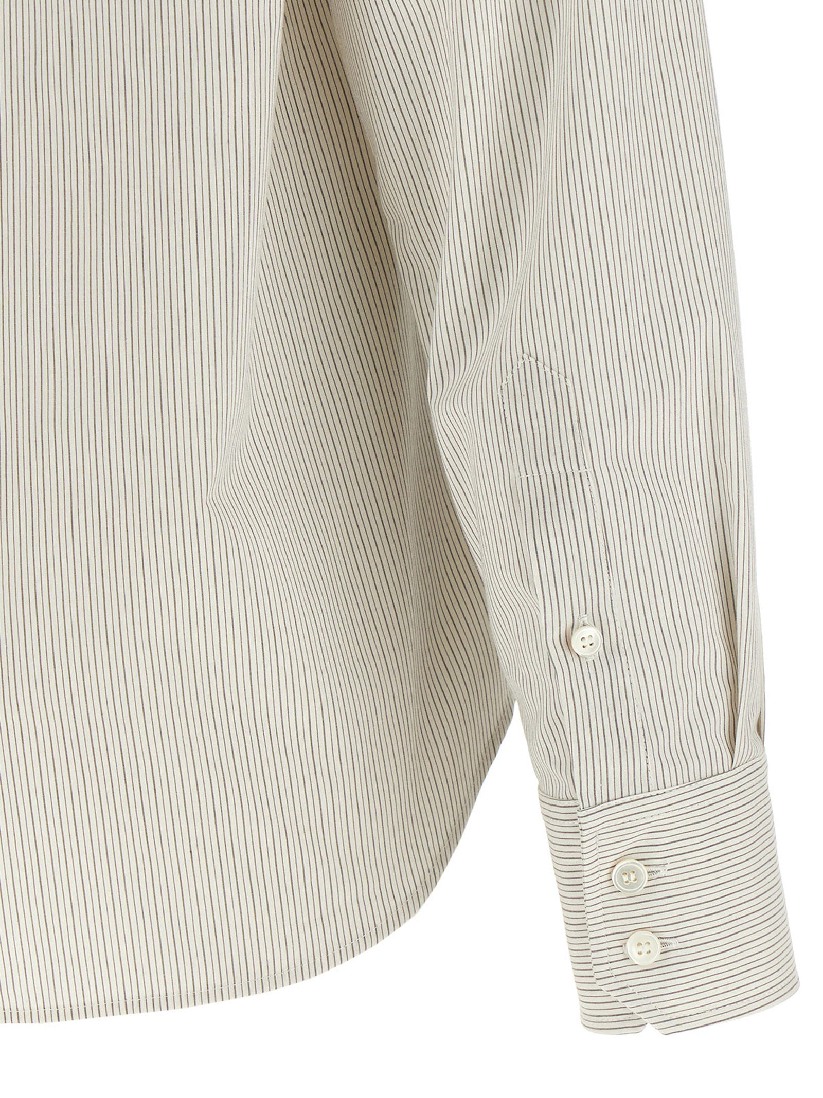 Trompe loeil collar shirt Gray Cotton Shirt, Blouse