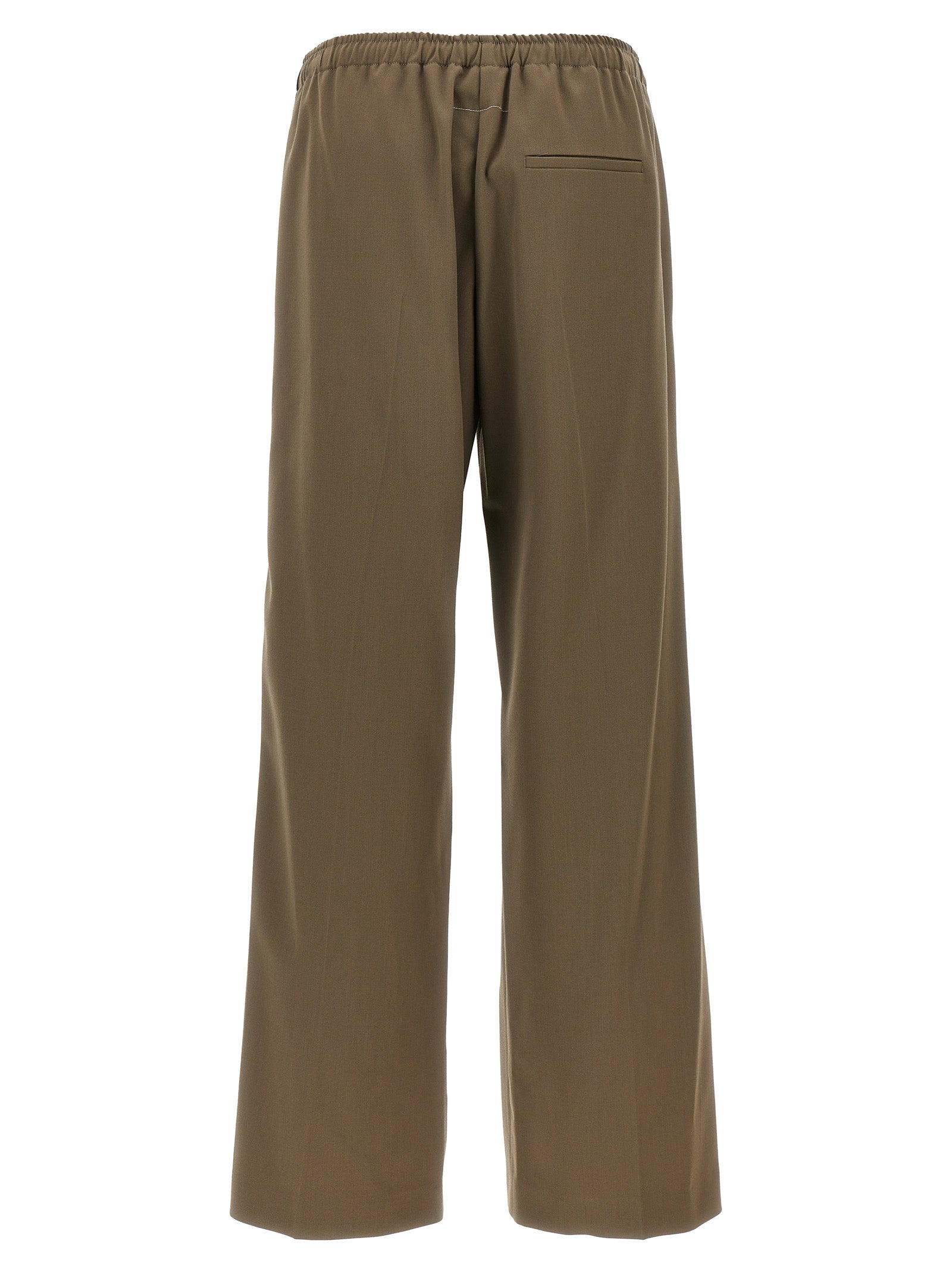 Satin band pants Green