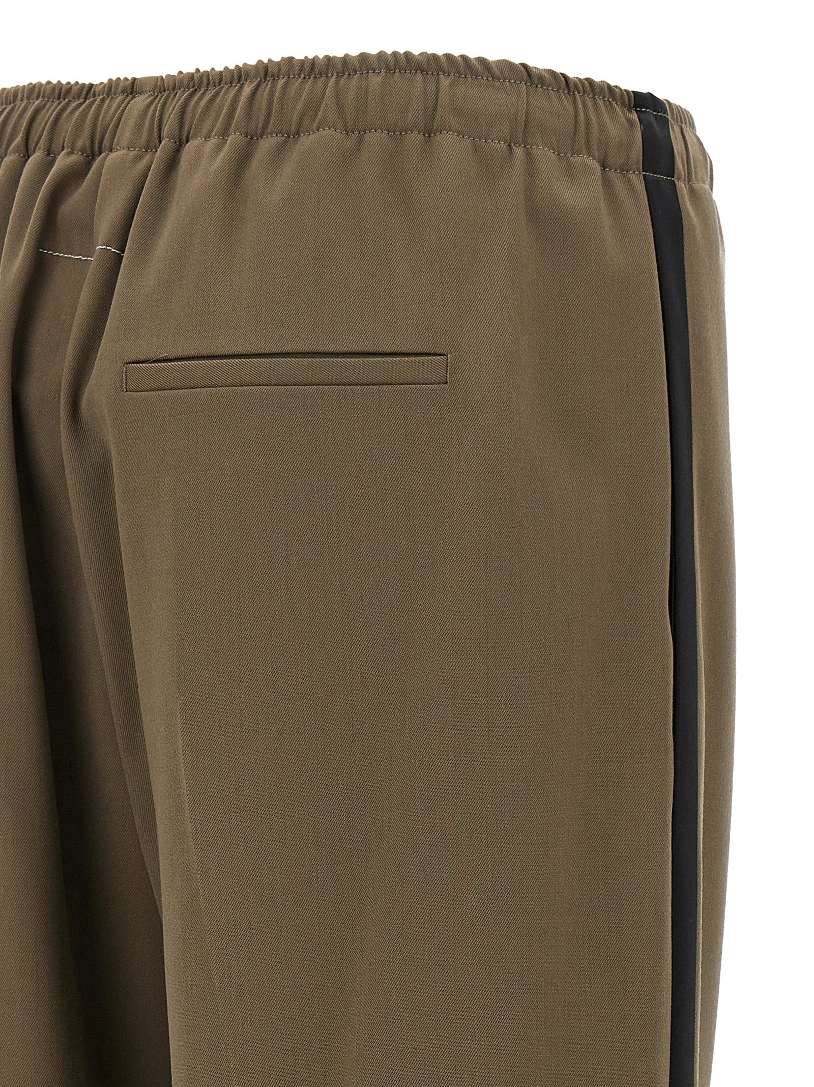 Satin band pants Green