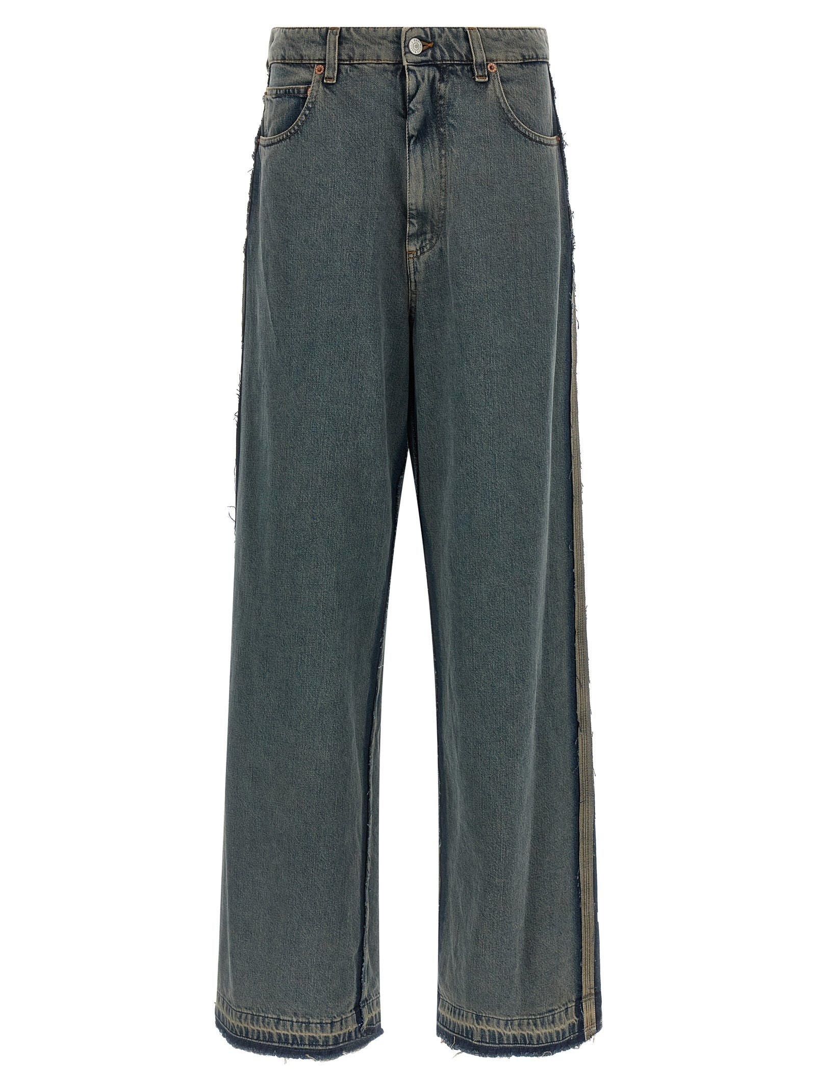 Panel Jeans Blue Cotton