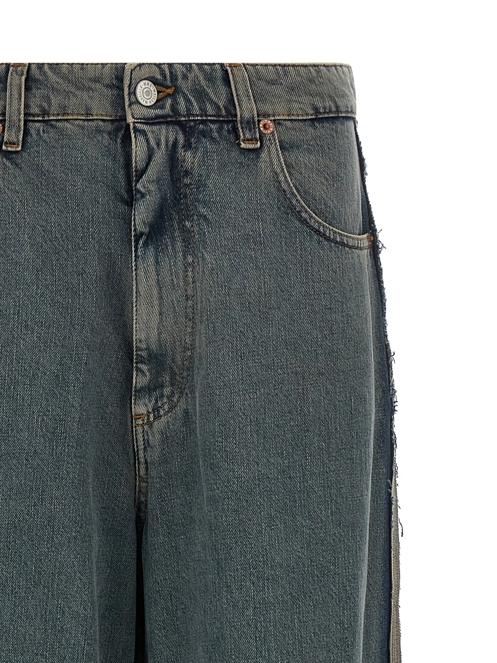 Panel Jeans Blue Cotton