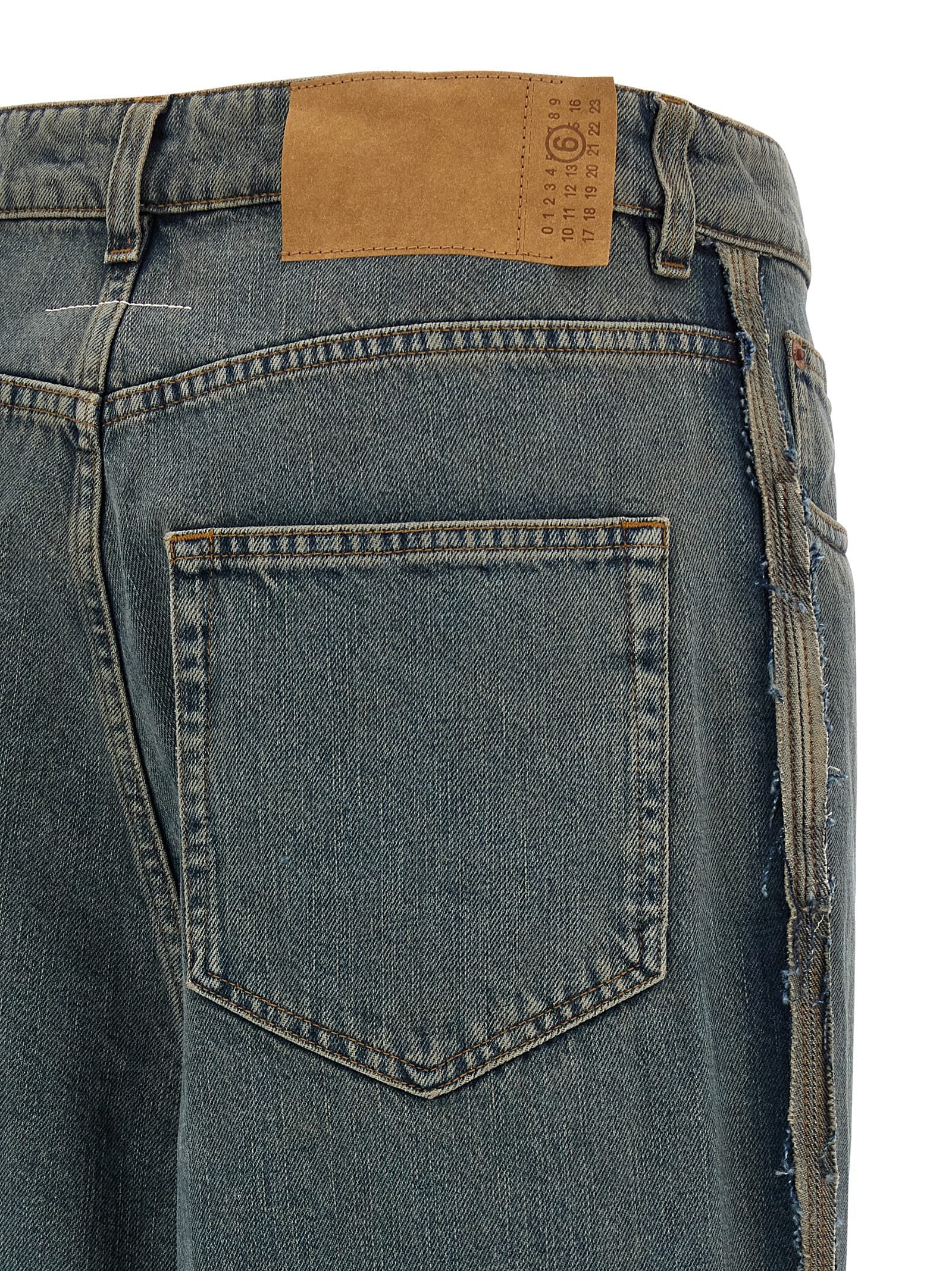 Panel Jeans Blue Cotton